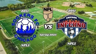 Spring 2025: Sockers FC Chicago vs Chicago Inferno (2011/NPL1)