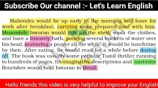 English paragraph Translation to Hindi 3 || English reading || Vocabulary || English grammar rules