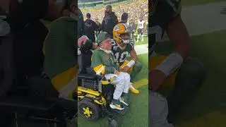 Jordan Love met up with Konnor, our Make-A-Wish Wisconsin participant, before the game!