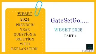 WBSET 2025 -Computer Science || PYQ and Solution || PYQ 2024 || part 4 || Bengali @GateSetGo.debasmitasaha