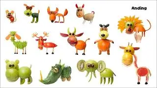 Animals Made Of Fruit And Vegetables - Picture Play (Reuploaded :D)