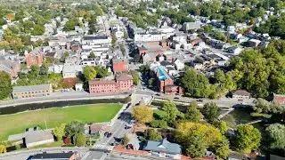 Bellefonte, Pa (Centre County/State College) by Drone. Nittany & Bald Eagle Railroad interchange.