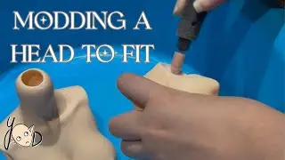 Modding a bjd head for a hybrid