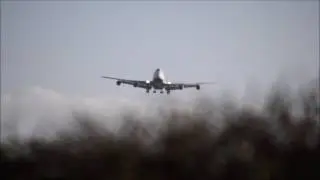 Boeing 747 400 One World Landing Cardiff Airport CWL 22 12 16