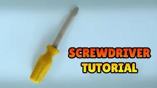 🔴 DIY How to Make SCREWDRIVER - Polymer Clay, plastilina and Fondant Tutorial