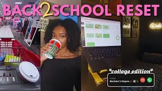 Back to School Reset *college edition* | cleaning, planning + errands