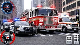 Emergency Car Driving 3D Simulator - Police Car, Fire Truck, Ambulance - Android GamePlay #3