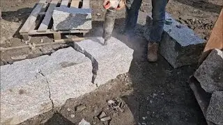 Granit-Mauersteine aus Polen, allseitig gespalten inkl. Lieferung, Herstellung