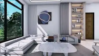 Interior step by step furniture placement walkthrough animation