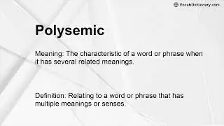Polysemic Meaning