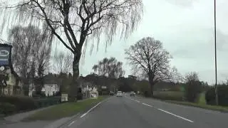 Driving Along The A38 From Worcester To Droitwich Spa, Worcestershire, England 13th April 2013