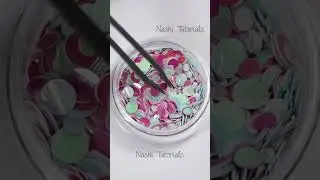 Simple Pink Confetti Nail Art Tutorial #shorts
