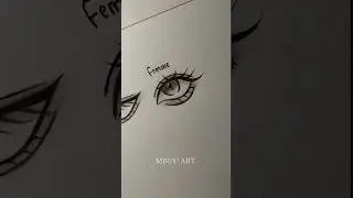 How to draw Cat Eyes male and female Tutorial✏️ #drawing #tutorial #howtodraw #eyes #art