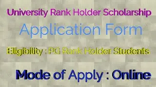 University Rank Holder Scholarship 2018-2019 | PG Students Apply blog_26