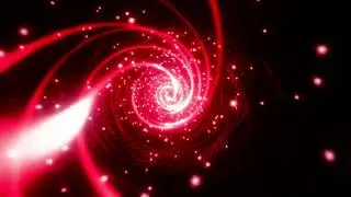 abstract red futuristic tunnel made of grid lines of​ motion