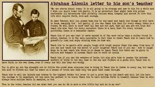 Abraham lincoln written the letter ।।সন্তানের শিক্ষকের কাছে আব্রাহাম লিংকনের অসাধারন একটা চিঠি।।