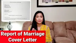 REPORT OF MARRIAGE COVER LETTER | K1-VISA