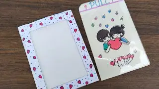 Valentine's day card making at home / how to use wedding card / easy diy @loveartcraft 