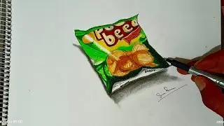 How to make Draw | 3D chips drawing for Realistic draw #youtubeshorts #art #drawing #shortsfeed 🖌️🎭💯