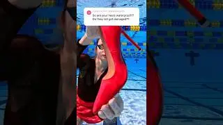 My heels aren&rsquo;t waterproof 💦👠  And they do get damaged (depends on style) #underwater #heels