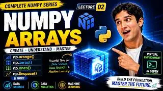 NumPy Arrays Explained | Virtual Environment, arange(), zeros(), ones(), linspace() | NumPy Course