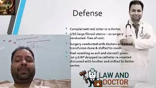medicolegal case:  post hystrectomy sepsis referred to higher center. law and doctor
