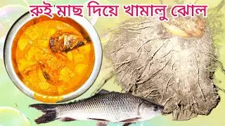 খামালু রুই মাছ দিয়ে ঝোল#cooking #halimakitchen #food #hamnaskitchenbd #recipe #halimavlog #fish