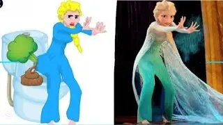 Elsa Frozen - Face Her Biggest Fear - funny Drawing memes -Try not To laugh 😂