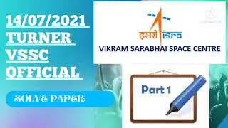 Vssc technician b 2021 turner official question paper part-1