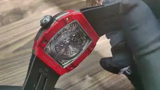 HAOFA Double Carbon Fiber And Crystal Automatic Movement(Carbon Fiber Bezel and Back Cover) 1989