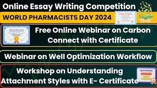 Online Essay Writing Competition on World Pharmacists Day 2024 | Win Cash Prizes & Certificates