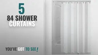 Top 10 84 Shower Curtains [2018]: InterDesign Waterproof Mold and Mildew-Resistant Fabric Shower