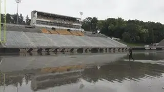 WMU's football field underwater after Kalamazoo is slammed with rain