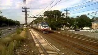 Amtrak's New Siemens ACS-64 Cities Sprinter Locomotive 602 passing through Larchmont