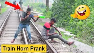 Train Horn Prank (Part 10) || The Best Of Train Horn Prank Reaction on Public By 2 Minute Fun