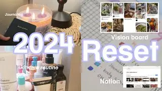 My 2024 reset! | getting ready for the new year | journaling, setting up notion and more! 🤍