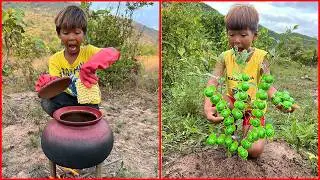 Survival Skills: SMART idea and USEFUL with single mom in forest #bushcraft #camping #outdoors #idea
