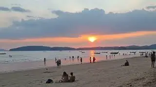 Scenic Views over Ao Nang Beach at Sunset | Krabi, Thailand 🇹🇭 16:9