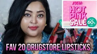 20 DRUGSTORE LIPSTICKS FROM NYKAA|| Nykaa Hot Pink Sale 2024 Recommendations|| REVIEW & SWATCHES