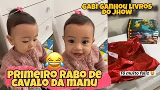 STORIES GABI MAGSAN| Primeiro Rabo de Cavalo da Manu/ gabi ganhou livros do jhonatan/ e muito mais..