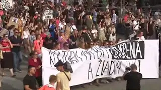 Thousands protest in Bratislava over sacking of national theatre and gallery heads