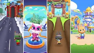 Talking Tom Blast Park,Talking Tom Gold Run,Talking Tom Hero Dash,Tom Time Rush (Android/iOS)