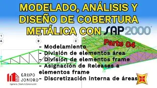 Modelado, análisis y diseño de cobertura metálica a 2 aguas con SAP2000 - Parte 4