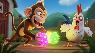 Old MacDonald&rsquo;s Farm Naughty Monkey Steals Eggs & Police Rescue Chicks 🐒🚓🐥