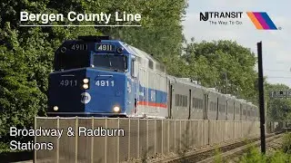 NJ Transit Bergen County Line: Broadway & Radburn Station Action (8/19/23)