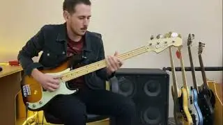 Two tone sunburst Precision Bass w/ Flat strings!
