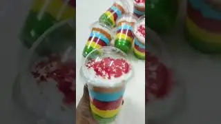rainbow jar cake #shorts #cake