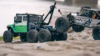 Rc Crawler Rescue Rock Race | Traxxas TRX6 Toyota FJ45 Town Truck | Rc Cars Off Road