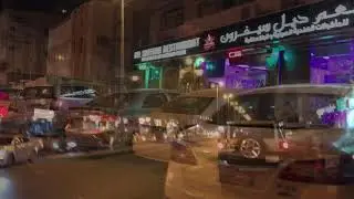 Jeddah City Tour - Night View of Aziziyah Arbaeen Street - Saudi Arabia , جدہ سٹی ٹور۔ ایزیہ - سعودی