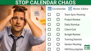 Excelendar: Manage Outlook Calendars in Excel